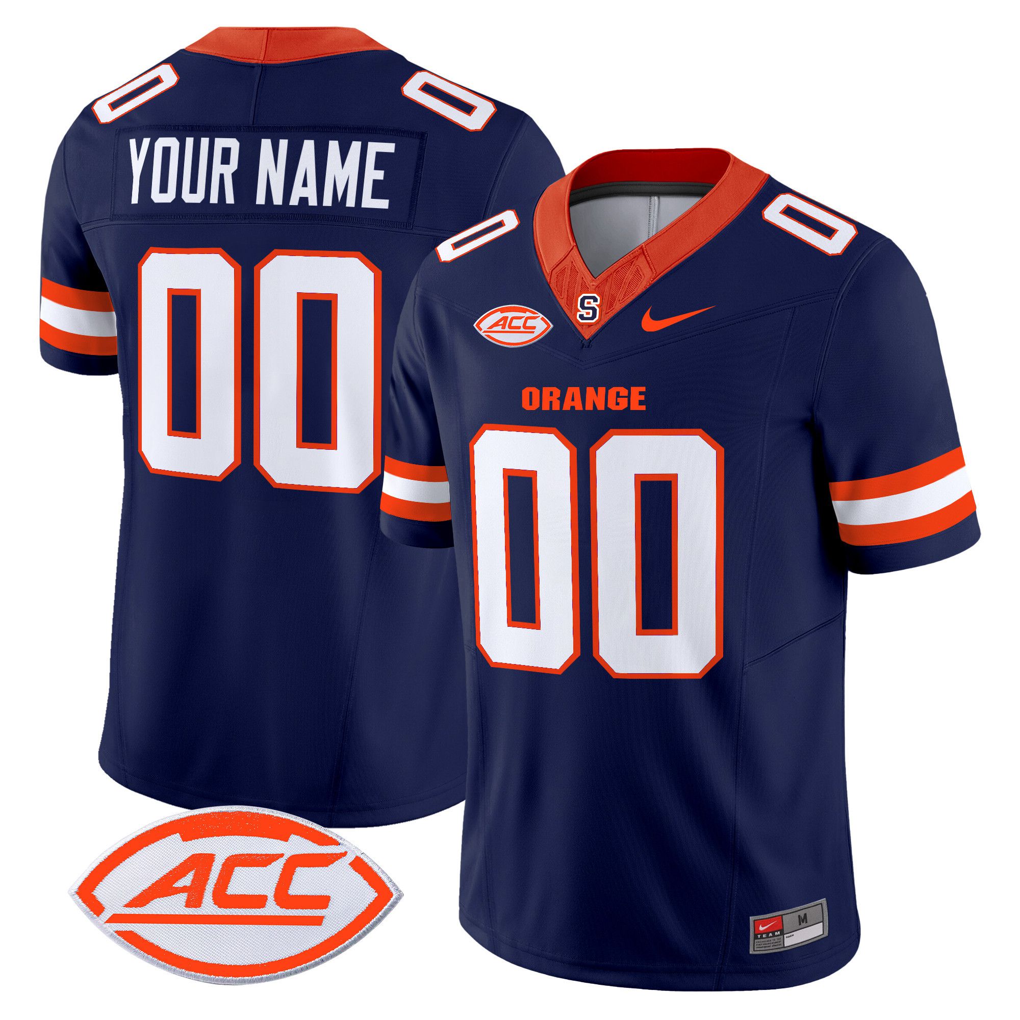 Men Syracuse Orange Blue Nike 2024 Vapor Limited Custom NCAA Jersey style 1->customized ncaa jersey->Custom Jersey